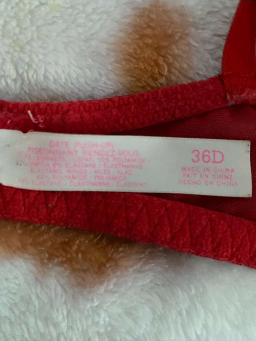 Victoria secret pink Red Lace Push-up bra - Picture 7 of 7
